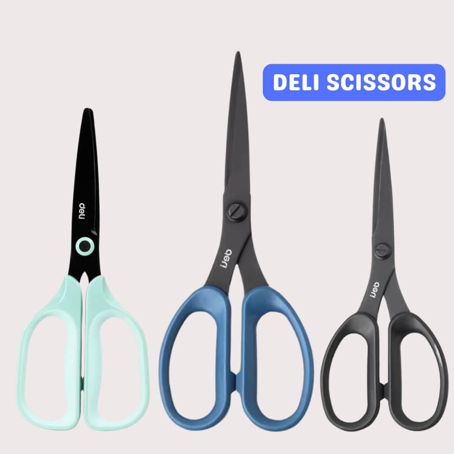 Deli Scissors Stainless Steel Anti-Rust Blackening Blades Scissors ...