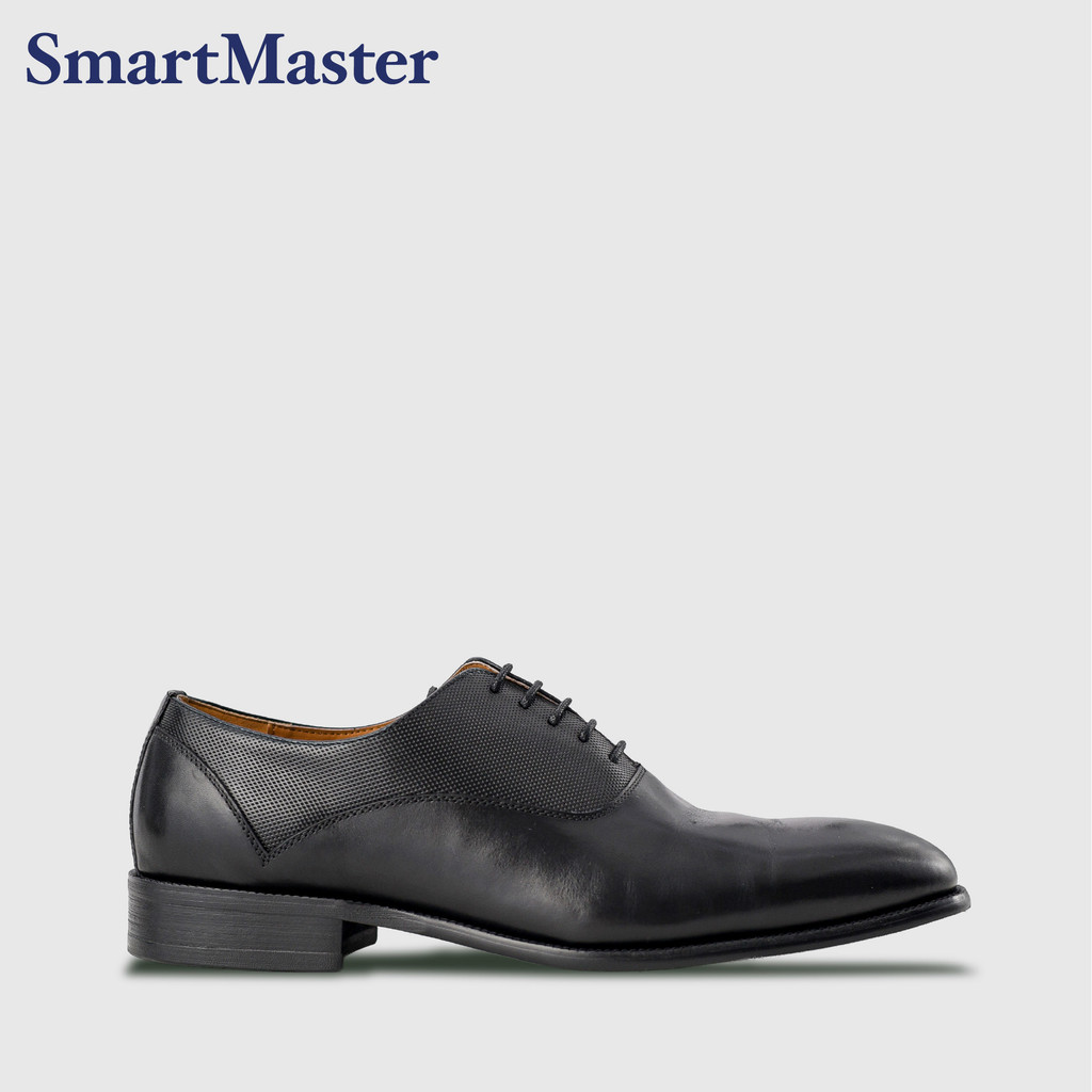 SmartMaster Woven Derby Leather Shoes Black | Shopee Malaysia