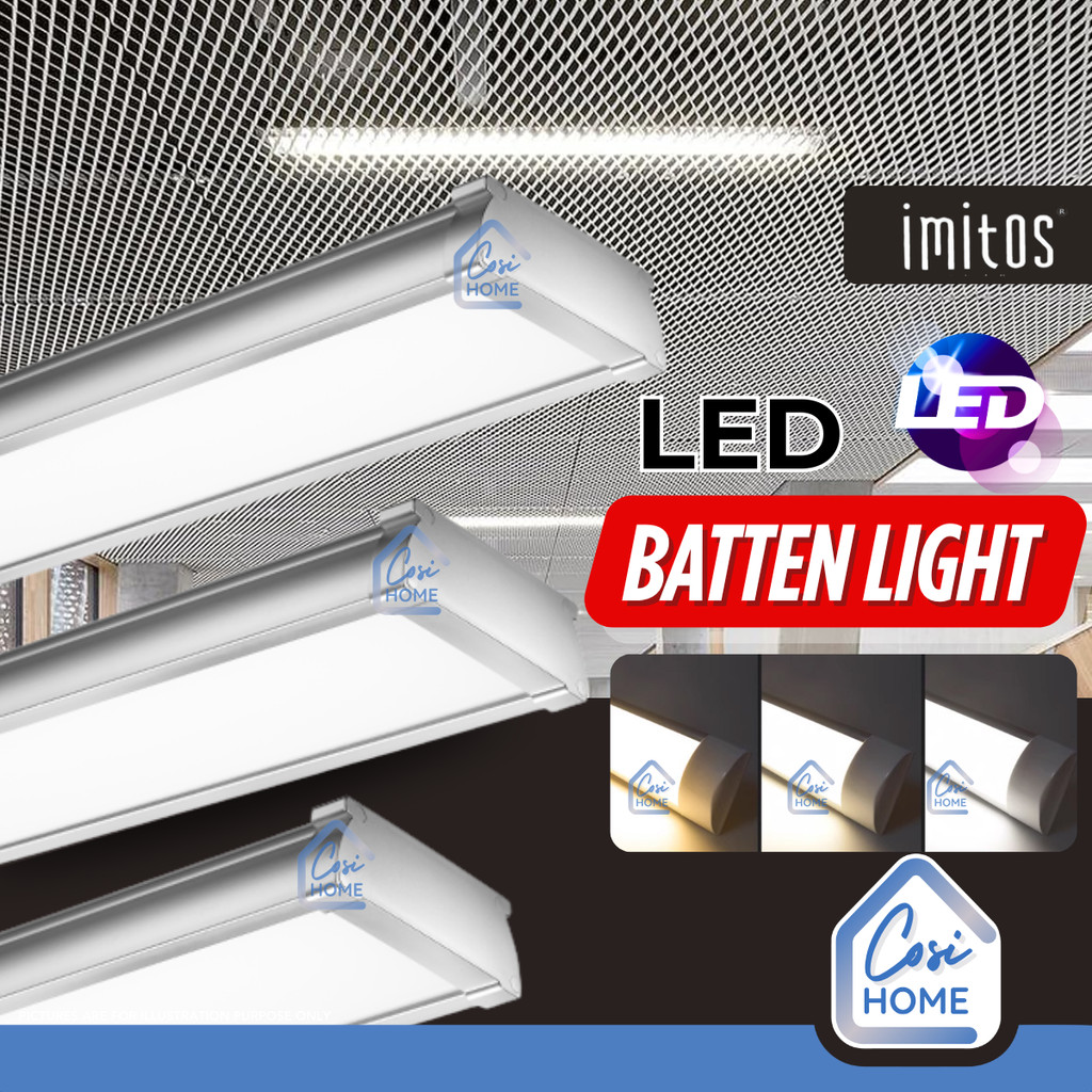 IMITOS 40W LED Linear Batten Light Surface Mounted Ceiling Tube Light ...