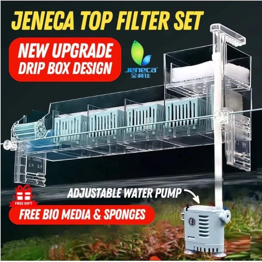 Jeneca Aquarium Top Filter Box for media akuarium ikan top filter box ...