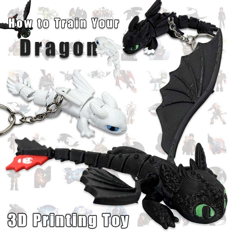 3D Printing Toothless Action Figure How To Train Your Dragon Movable ...