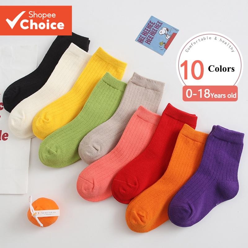 Candy Color Fashion Baby Socks Cute Kids Socks Boys Girls Soft Cotton ...