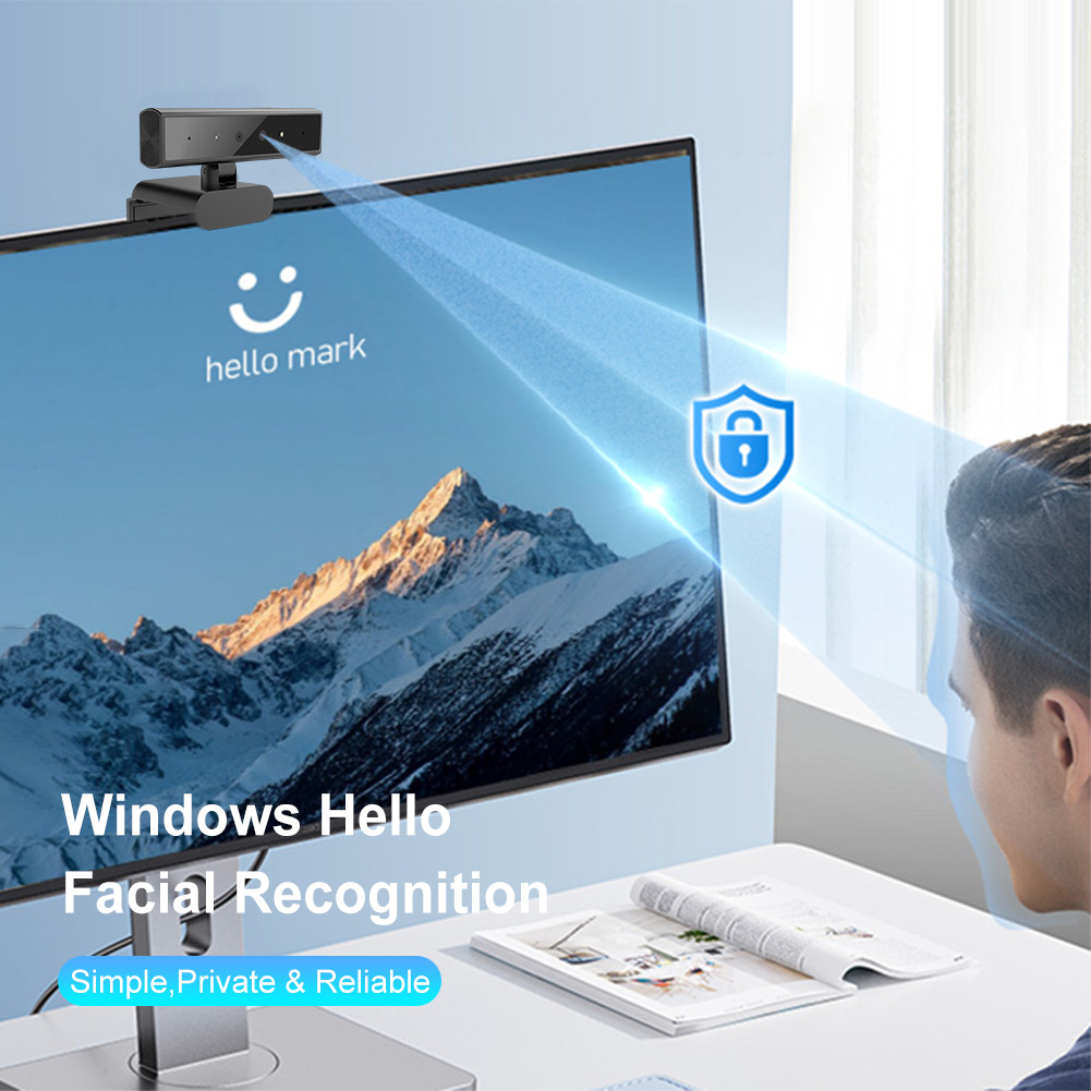 Identification Login Web Camera for Windows 10/11 with Base Computer ...