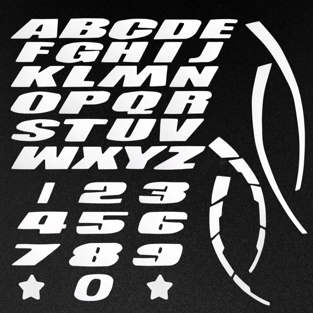 AutoBizarre DIY White Blade Style 3D Letters Rubber Tyre Stickers Kit for Decoration Styling Universal for All Cars, Vans, Trucks, Motorcycles