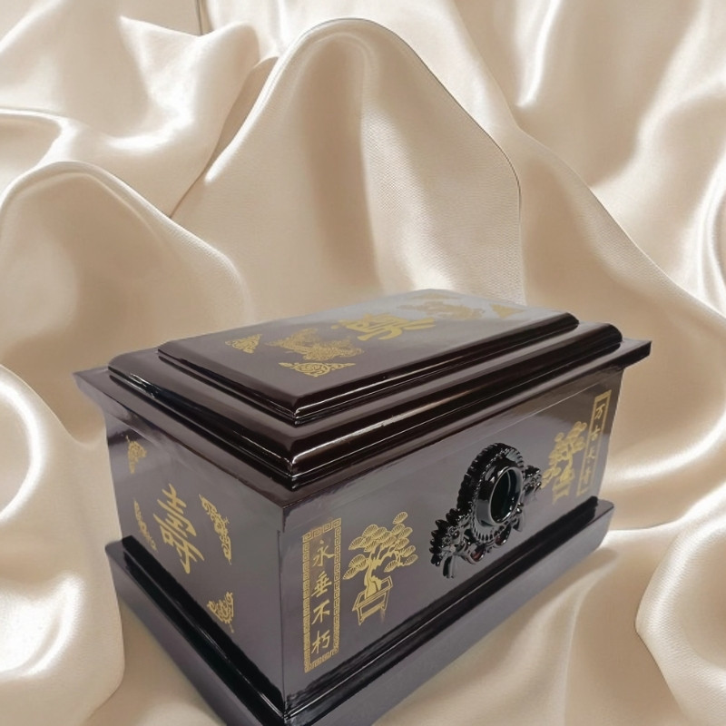 Urn Wooden Funeral Supplies Solid Wood High-End Grave Birthday Box ...