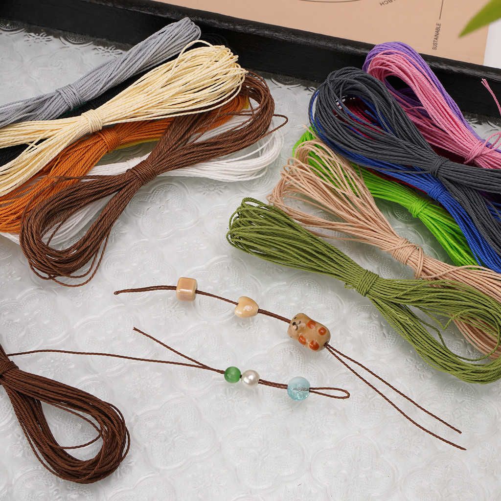 1mm3 strands of polyester Taiwan wax thread beaded rope Buddhist beads ...