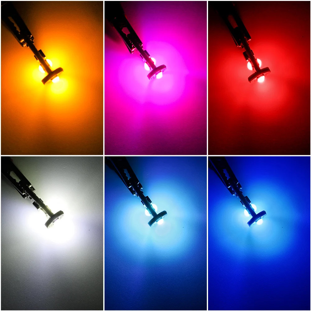 10 xT10 W5W LED Bulbs CANBUS Car Interior Dome Door Glove box Trunk ...