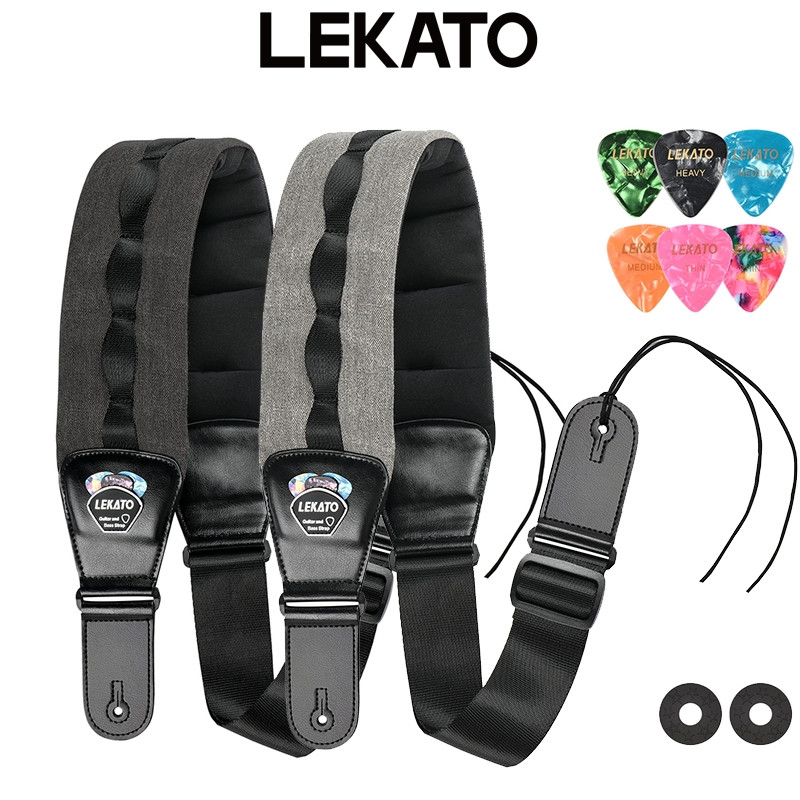 lekato-lgs-8-bass-guitar-strap-8-9cm-wide-115-140cm-adjustable-memory