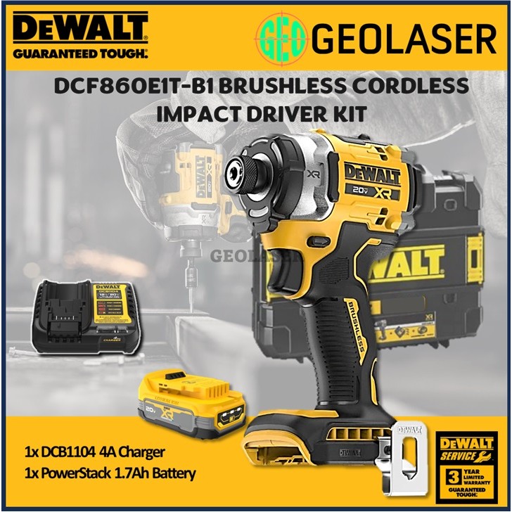 Dewalt 20V Max XR DCF860E1T-B1 BRUSHLESS CORDLESS 3-SPEED HIGH TORQUE ...