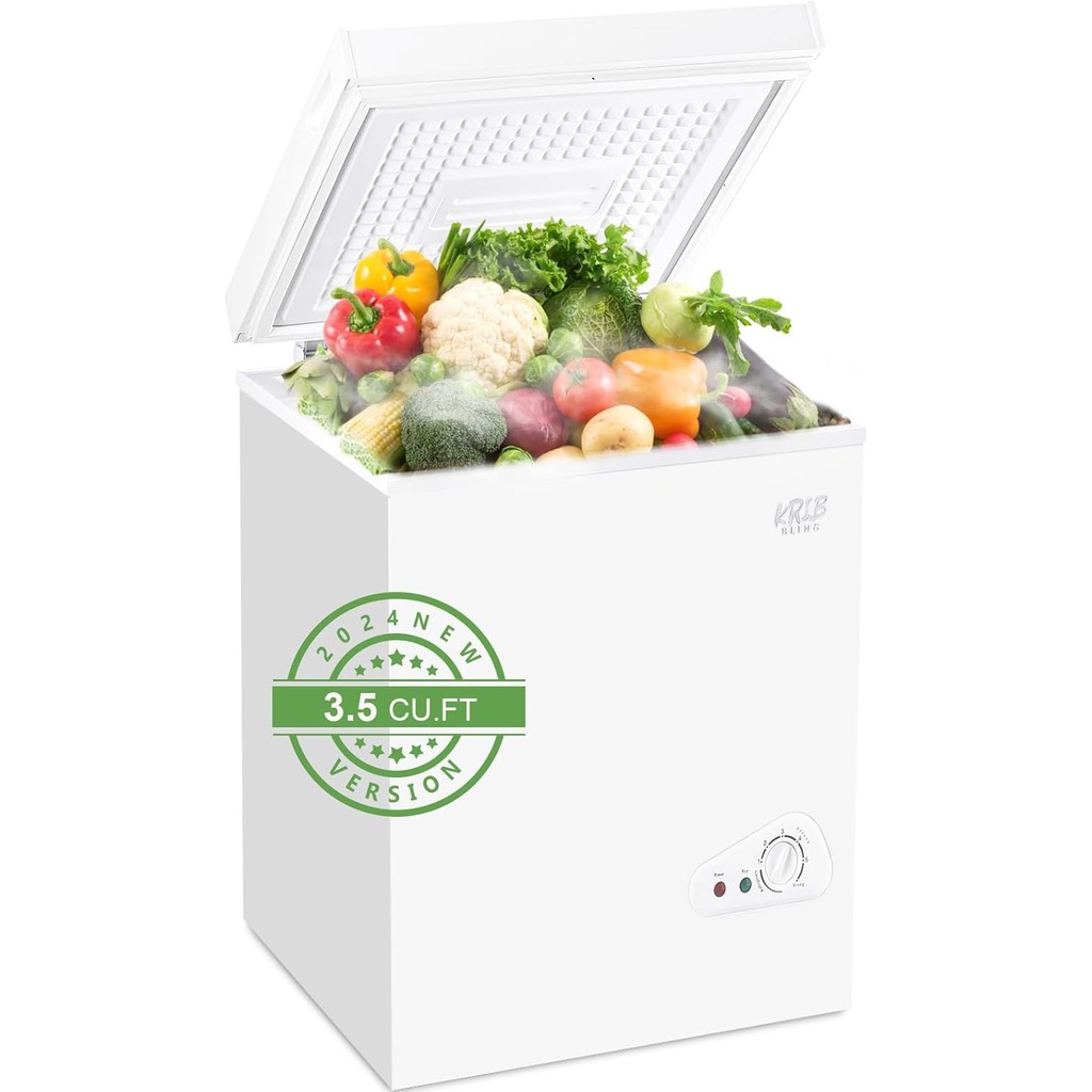 Chest Freezer Krib Bling Adjustable Thermostat Compact Freezers with ...