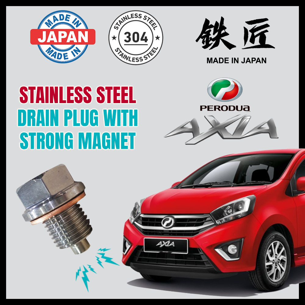 Tetsu Kobo Perodua Axia Made in Japan Stainless Steel Magnetic Drain ...