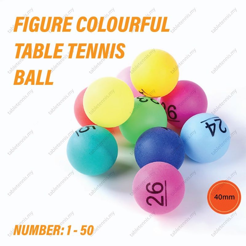 Figure Number Colourful Table Tennis Ball 40mm for Lucky Draw ...