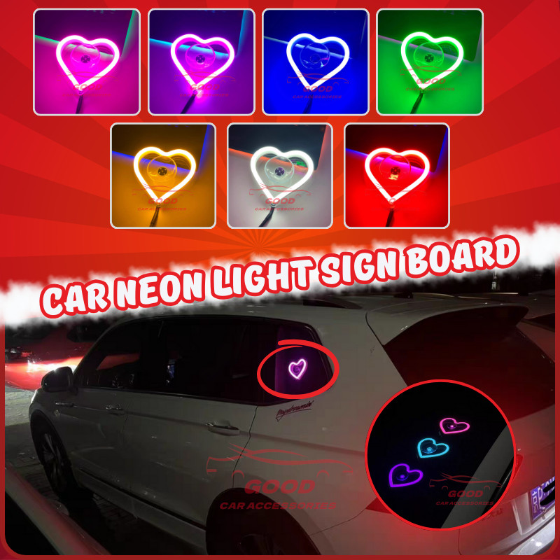 Car Modified Neon Car Love Design Decoration Led 1 Set | Shopee Malaysia