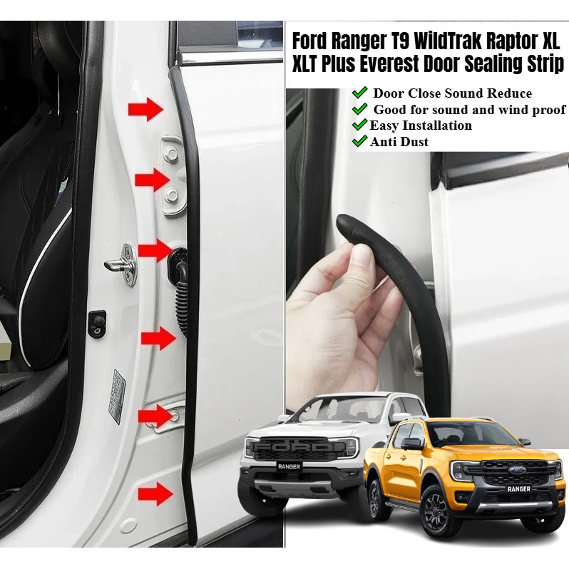Ford Ranger T9 WildTrak Raptor XL XLT Plus Everest Car Door Sound Proof ...