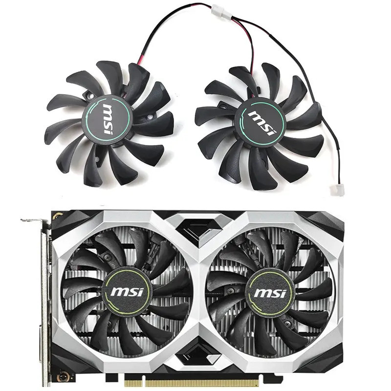 QJ HA8010H12F-Z 2Pin 12V 0 5A Graphics Card Cooling VGA Fan For MSI GeForce GTX1650