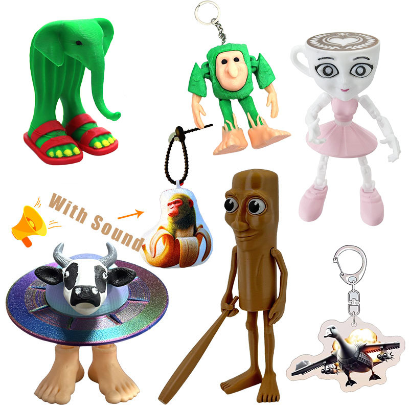 Tralalero Tralala Figura - Tung Tung Tung Sahur Collezione per gli appassionati d'Italia Rosso Braino - Stampa 3D Personaggi giocattolo
