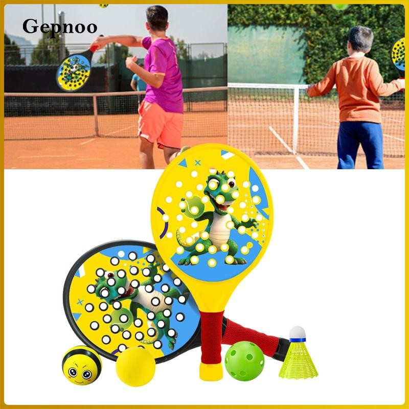 Gepnoo 2x Kids Padel Rackets Paddle Tennis Racquets Lightweight ...
