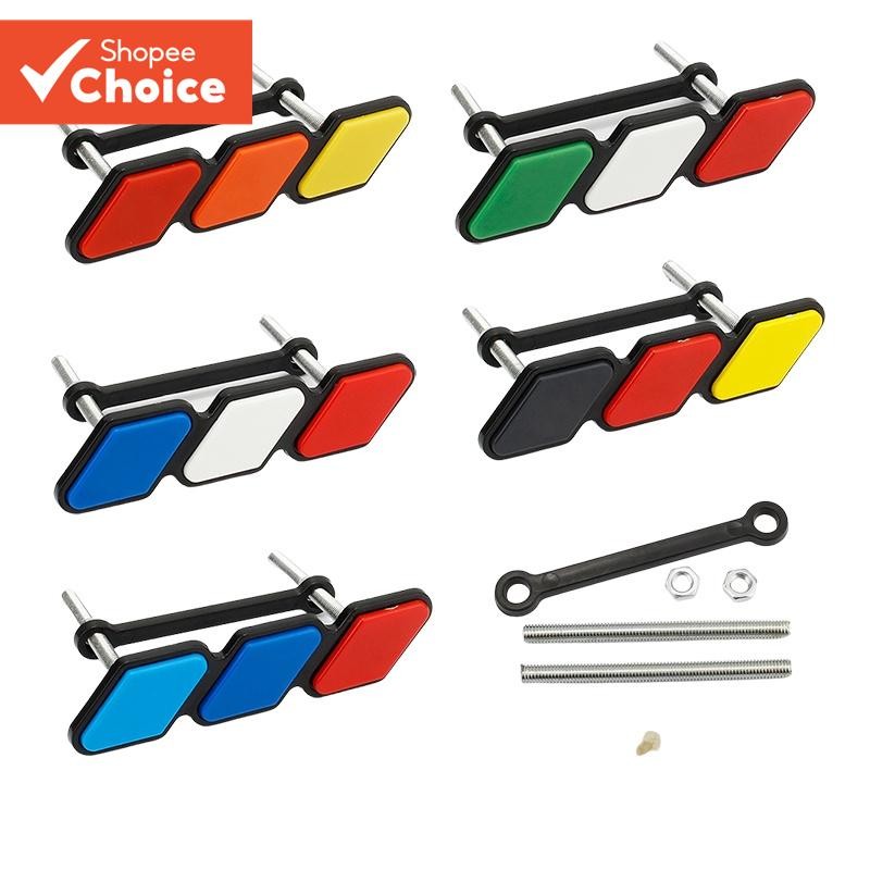 Tri-Color Grille Acrylic Badge Emblem ABS TRD Car Three-color Grille ...