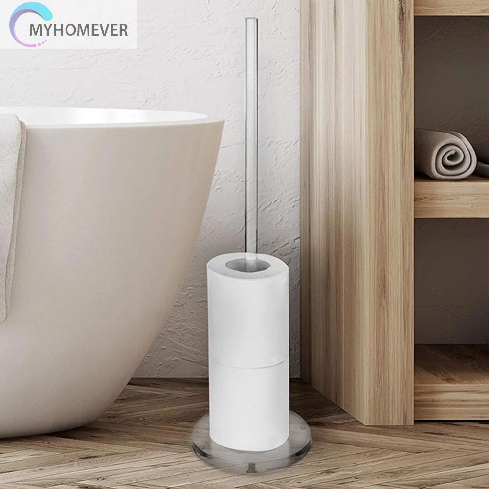 Standing Reserve Tissue Roll Holder Acrylic Toilet Paper Storage Rack ...