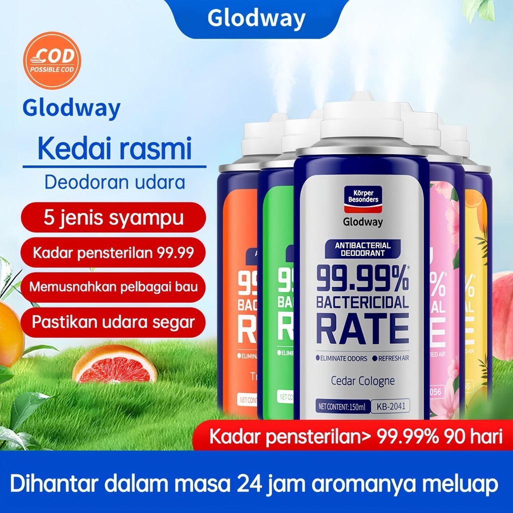 Glodway Car Deodorant Car Air Freshener Spray Car Deodorizer 150ML Car ...