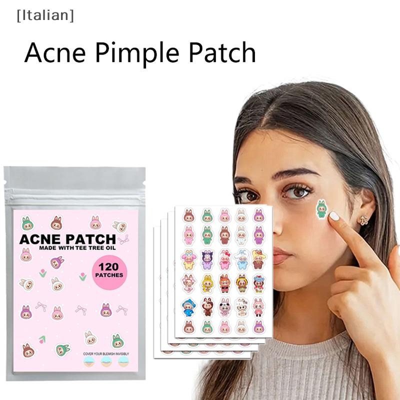 Italian 120 PCS/SET Labubu Pimple Patch Acne Colorful Invisible Skin ...