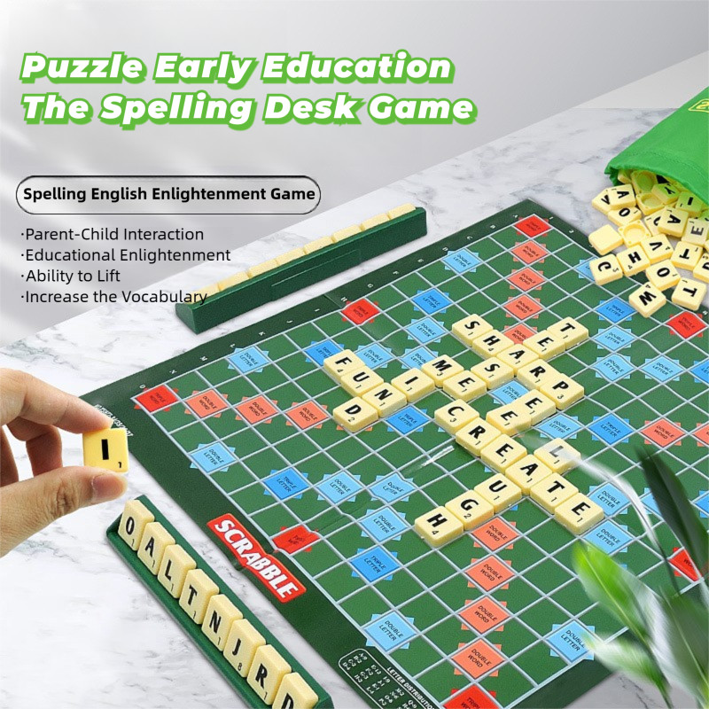 Crossword Speeling Word Game Board Games for Kids Family Game Scrabble ...
