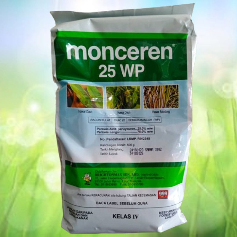 [ORIGINAL] 500g MONCEREN 25WP Pencycuron 25% Bayer Racun Kulat Durian ...