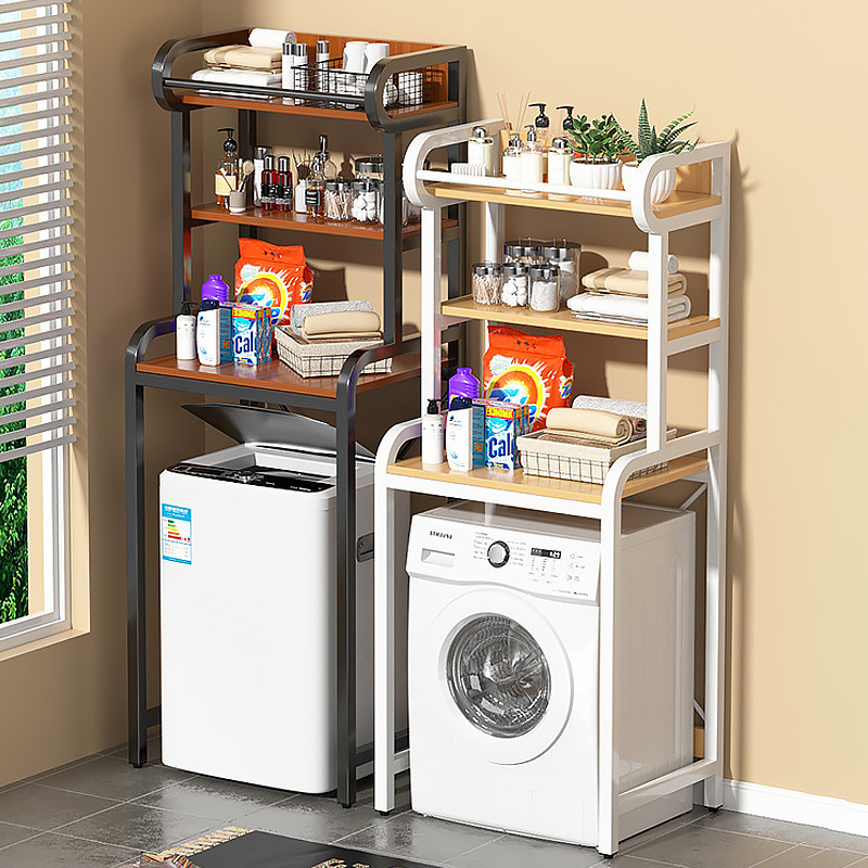 Washing Machine Floor Wall-Mounted Storage Rack Shelf Above Toilet ...