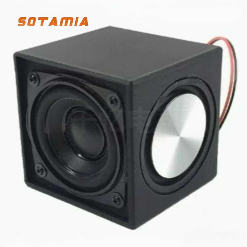 SOTAMIA 1Pcs 2 Inch Subwoofer Passive Speaker 4 Ohm 10-15W Square Dual ...