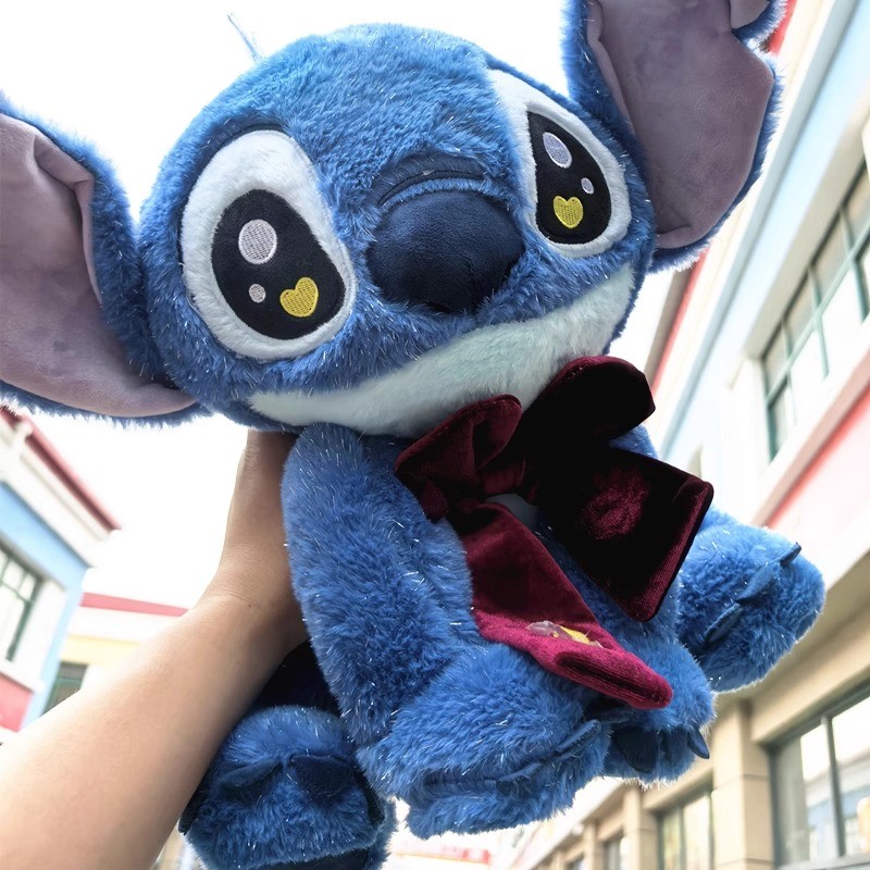 Lilo & Stitch Plush Doll Toy Cute Anime Stuffed Kawaii Red Bow Stitch ...
