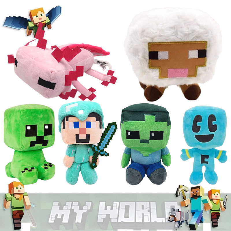 Stuffed Toys Minecraft 20cm Creeper Plush Doll 10cm Minecraft TNT Block ...