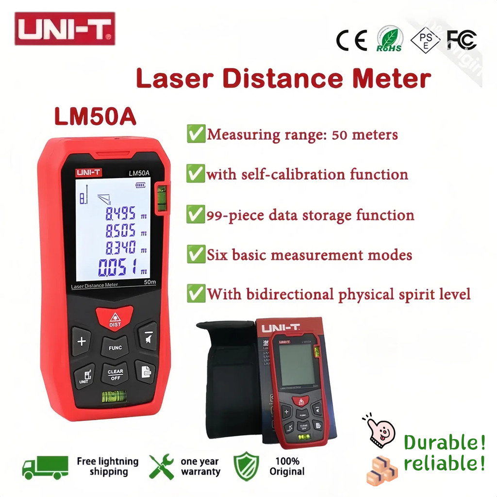Genuine UNI-T LM50A 50m Digital Laser Rangefinder, Precise Measurement ...