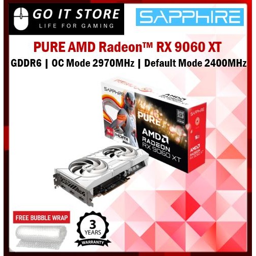 Sapphire Pure AMD Radeon RX 9060 XT Gaming OC 16GB – Doppia HDMI E DP Per Il Massimo Delle Performance
