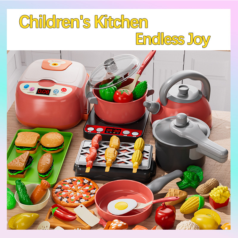 22-81PCS Children Kitchen Toys Kids Kitchen Cooking Toy Set Pretend ...