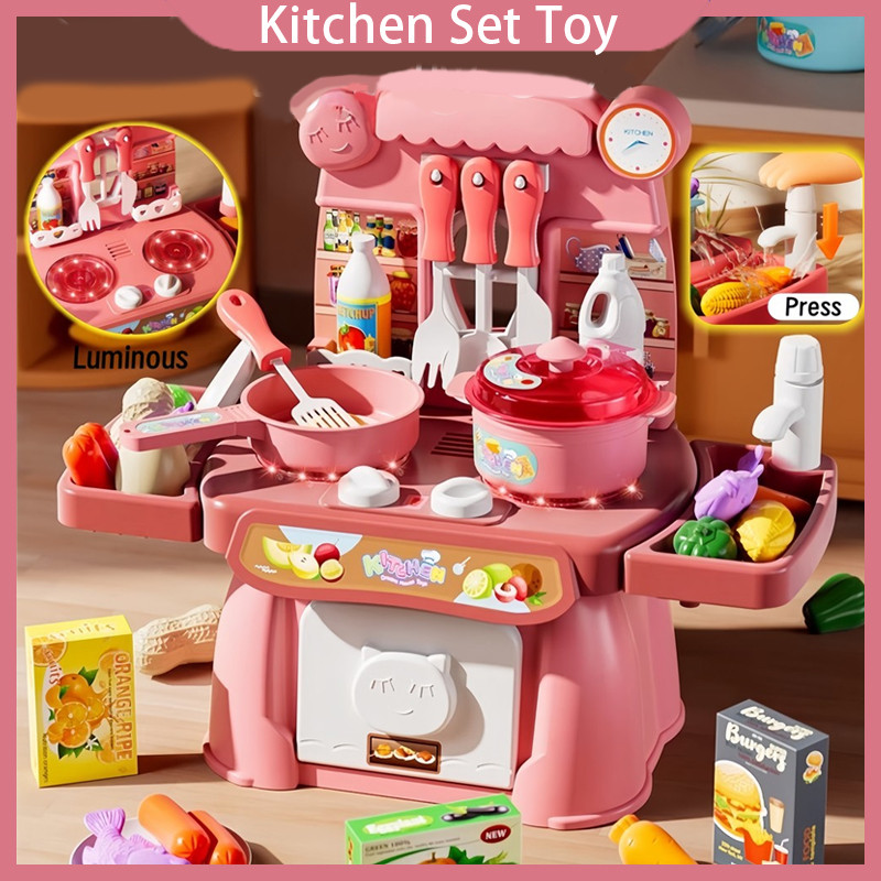 48pcs Mini Kitchen Set Toy Role Play Simulation Cooking Games for Kids ...