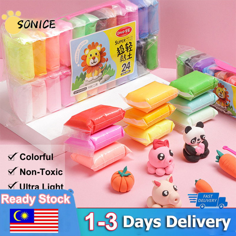 Air Dry Clay 36/24/12 Colors Modeling Clay Set with Sculpting Tools Foam  Clay DIY Toy Kits Early Education Gifts for Kids Non-Toxic Ultra Light Soft 