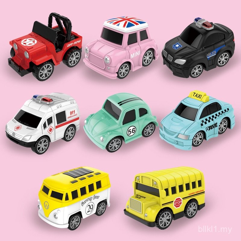 Simulasi Kreatif Aloi Tarik Belakang Kereta Mini Bas Kereta Polis Bas ...