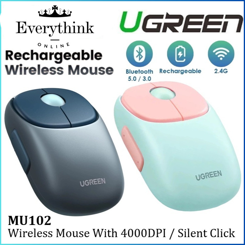 UGREEN MU102 FUN+ WIRELESS MOUSE WITH BLUETOOTH / RECHARGEBLE / 4000DPI ...