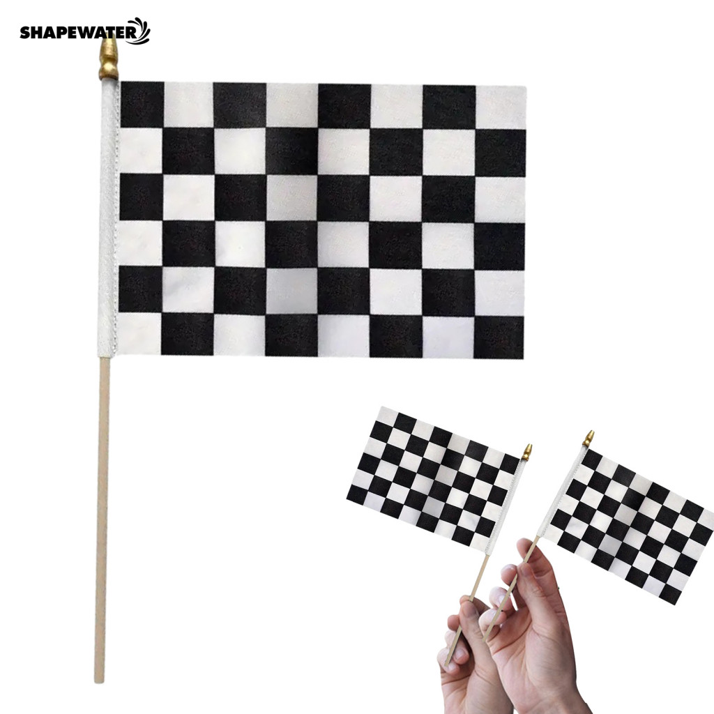 Aazon.co : AES 12x18 12x18 Black &ap; White Checkered Checker Racing