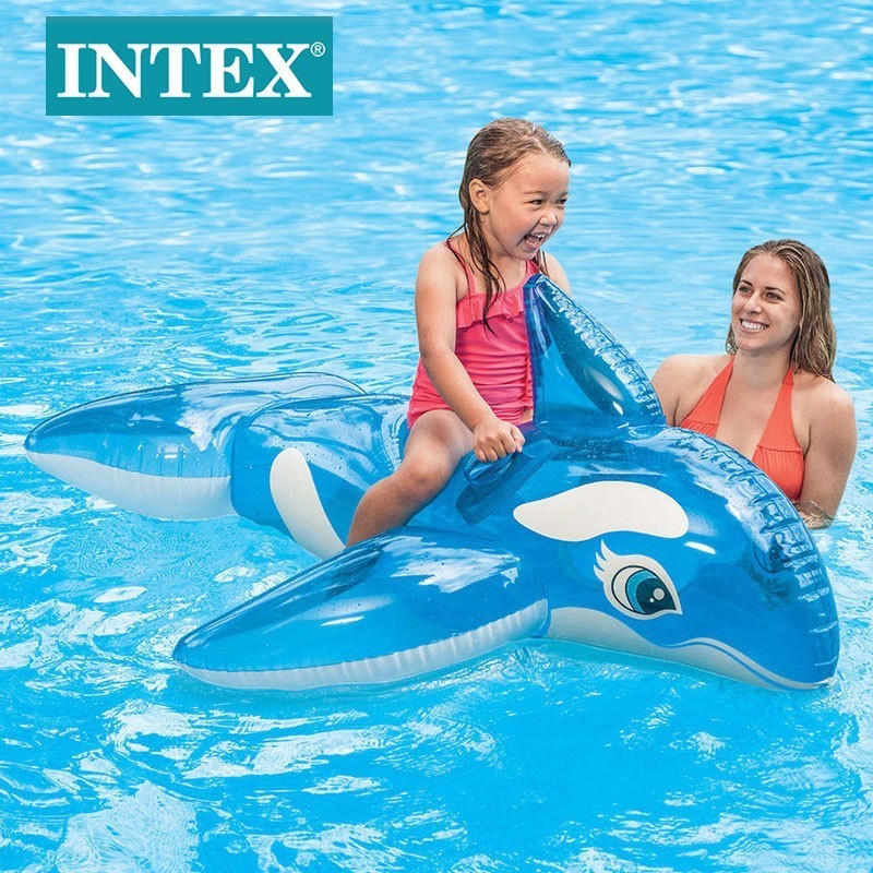Intex Ride On Blue Whales Float Pelampung Boleh naik Ikan Paus Lumba ...