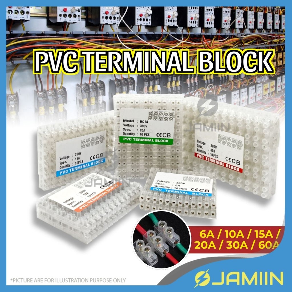 1 PC 12-Way 6A 10A 15A 20A 30A 60A PVC Quick Cable Connector Terminal ...