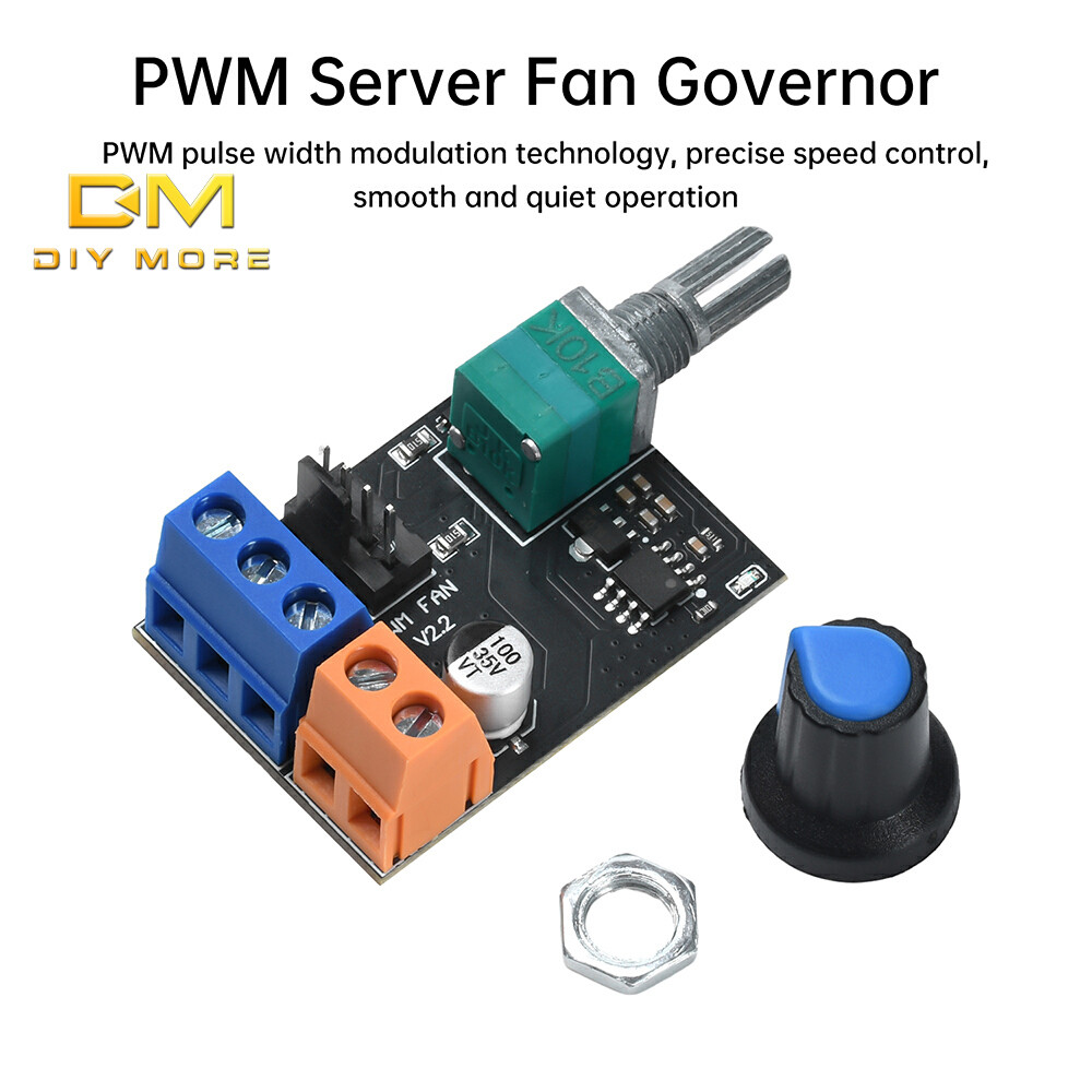 DIYMORE PWM Server Fan Speed Controller 3-wire 4-wire Motor Stepless ...