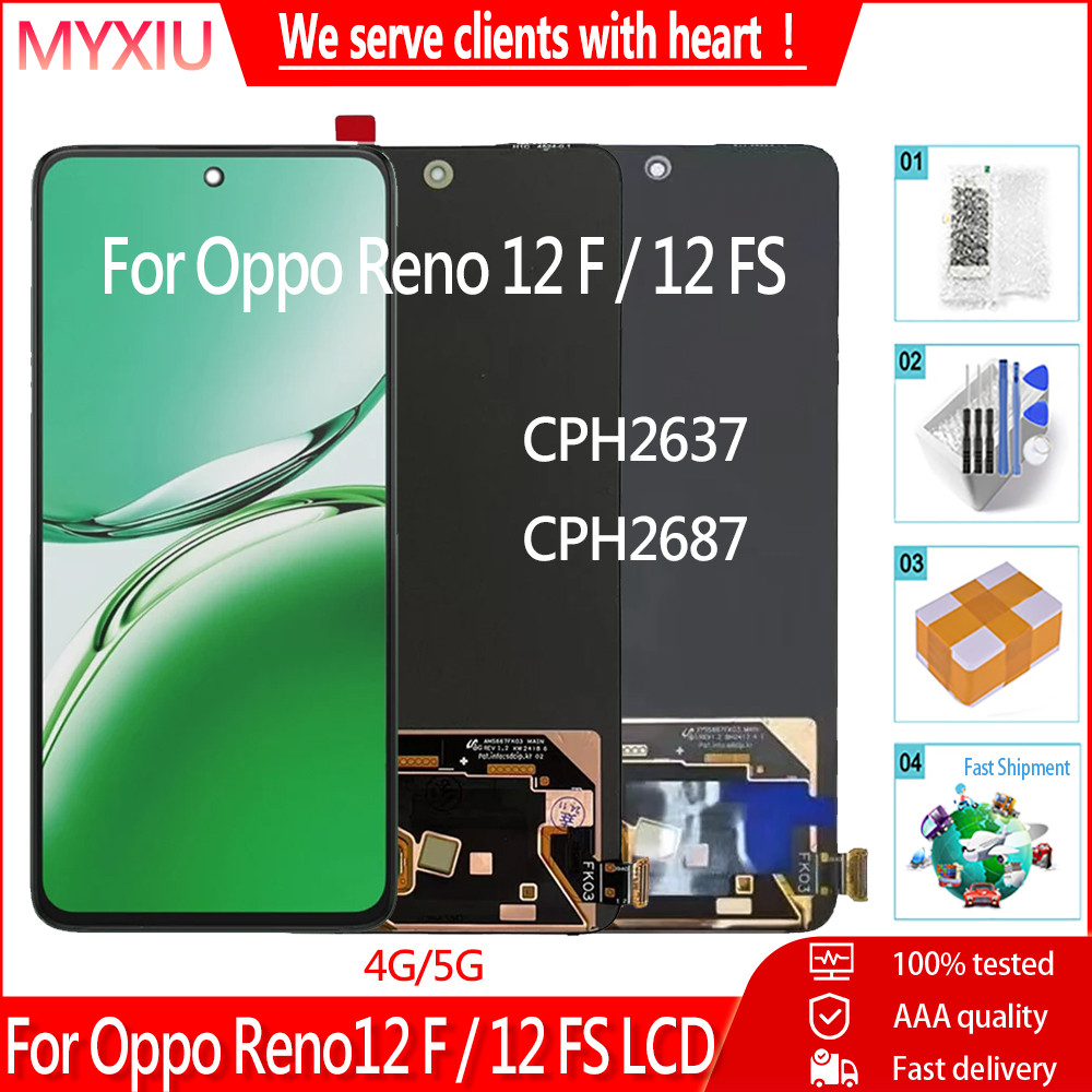 AMOLED For OPPO Reno 12F/12FS 4G 5G LCD Display Touch Screen Assembly ...