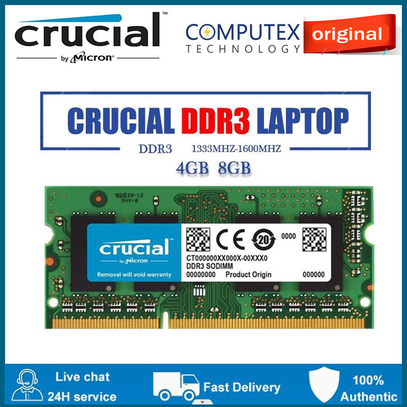 Crucial 8gb Ddr3l Ddr3 1600mhz 8gb Sodimm CRUCIAL DDR3 RAM 4GB 8GB