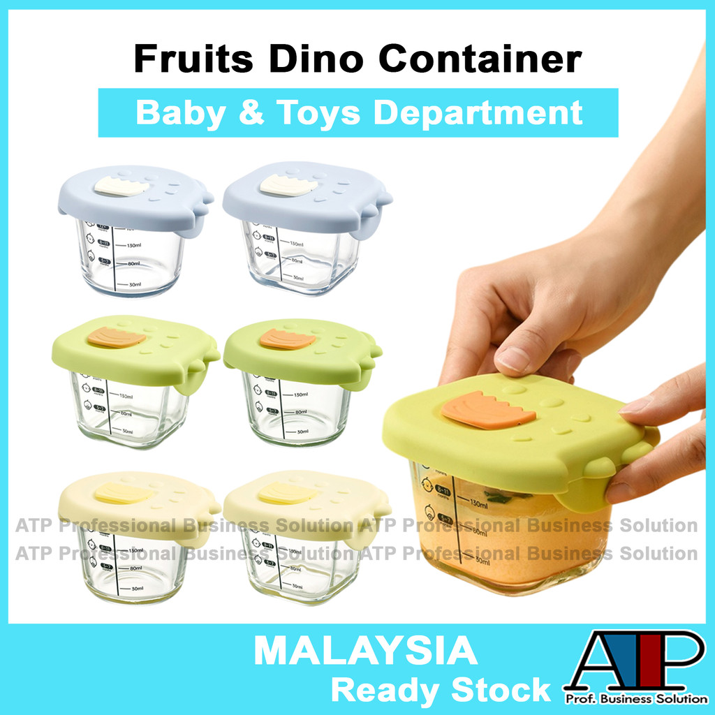 Baby👶🏼 Children's Food Bowls Baby Glass Food Storage Container ...