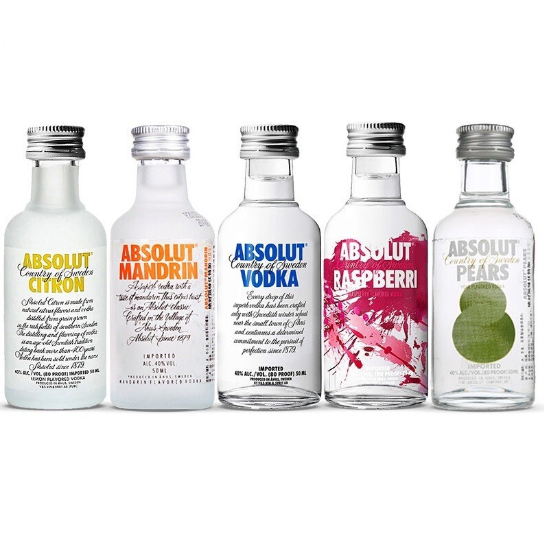 Sweden Imported Absolute Vodka 50ml Wine Version Original Flavor Lemon ...