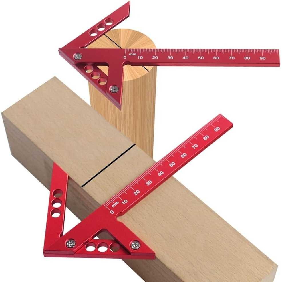 SIKU 45 Degree Center Finder Right Triangle Ruler Wooden Ruler 10cm ...