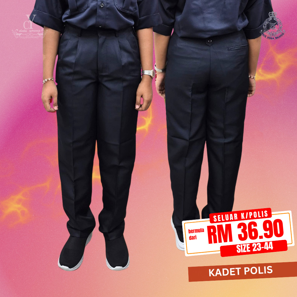 CY 2907 SCHOOL UNIFORM T.SHIRT KADET POLIS / SELUAR UNIFORM KADET POLIS ...