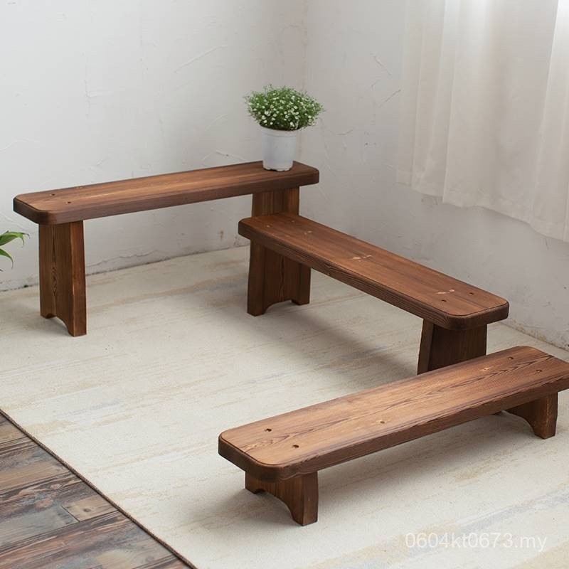 Balcony Courtyard Solid Wood Preservative Wood Shoe Changing Stool ...