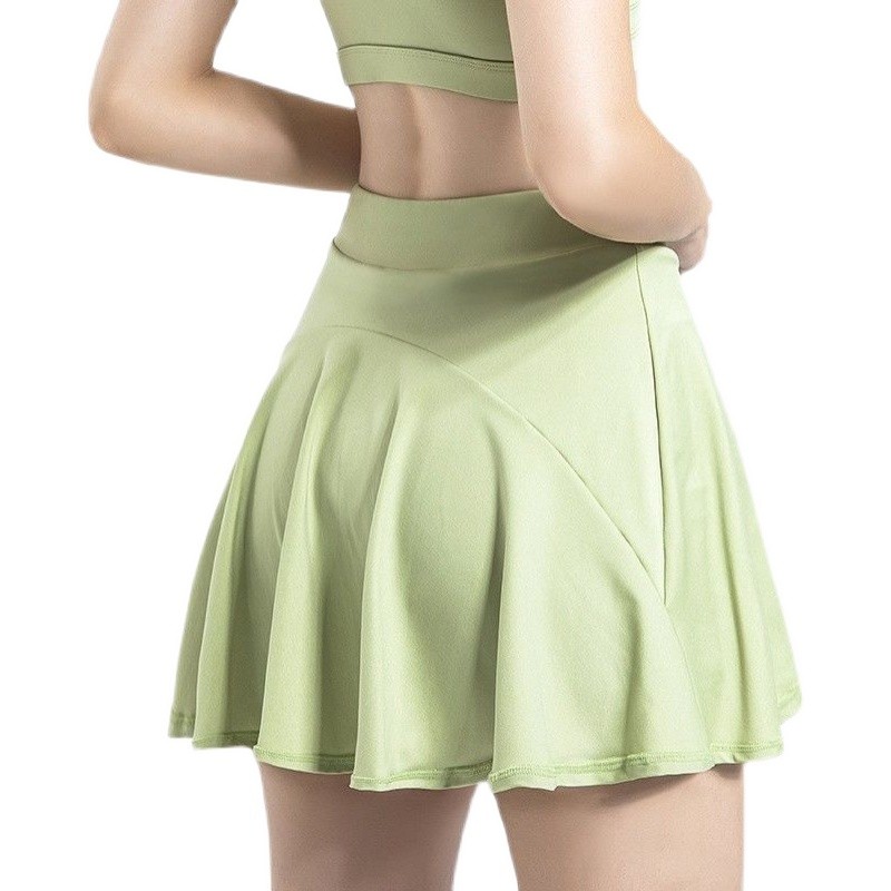 Yoga Set Tennis Skirt Anti-Exposure Fake Two-Piece Running Skort